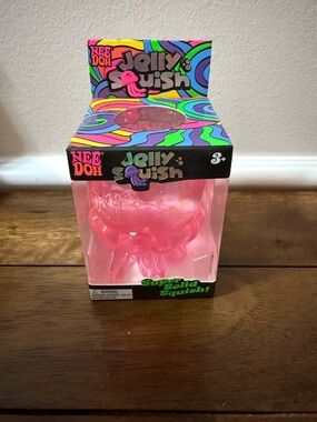 NeeDoh Jolly Squish Pink Super Solid Squish Toy